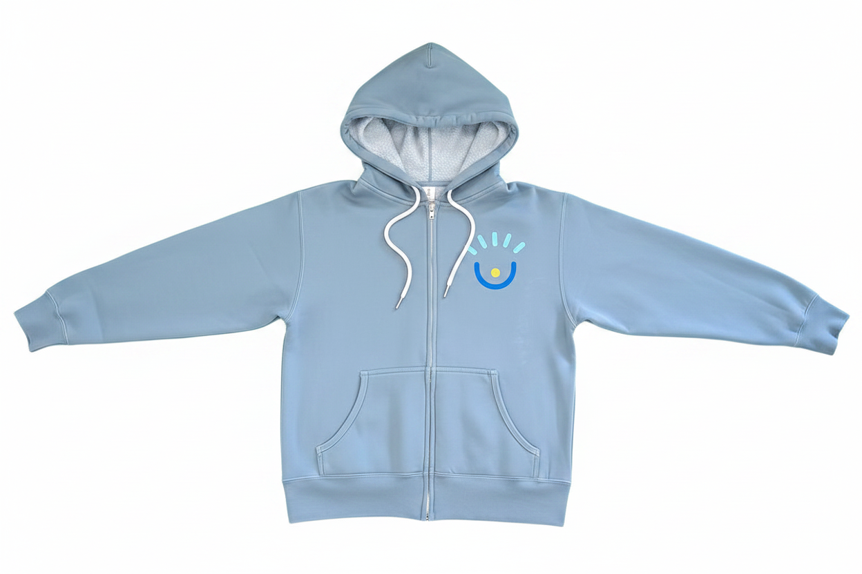 Zenatude Misty Blue Hoodie - Front