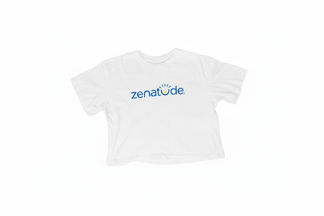 Zenatude White Crop Tee